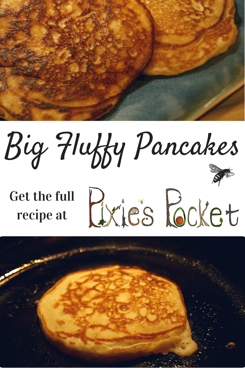 big fluffy pancake recipe from pixiespocket.com