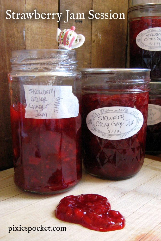 strawberry jam with orange and ginger