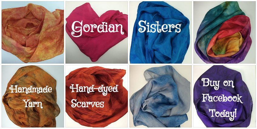 Gordian Sisters hand-dyed scarves and yarn
