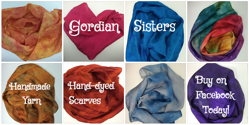 Gordian Sisters hand-dyed scarves and yarn