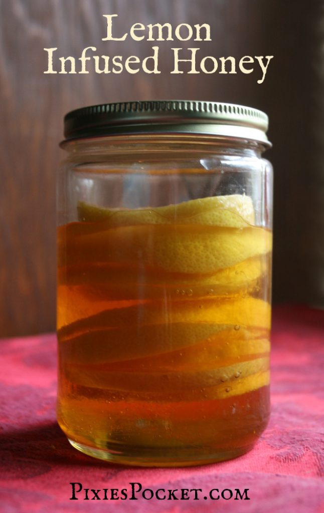 lemon infused honey recipe from pixiespocket.com
