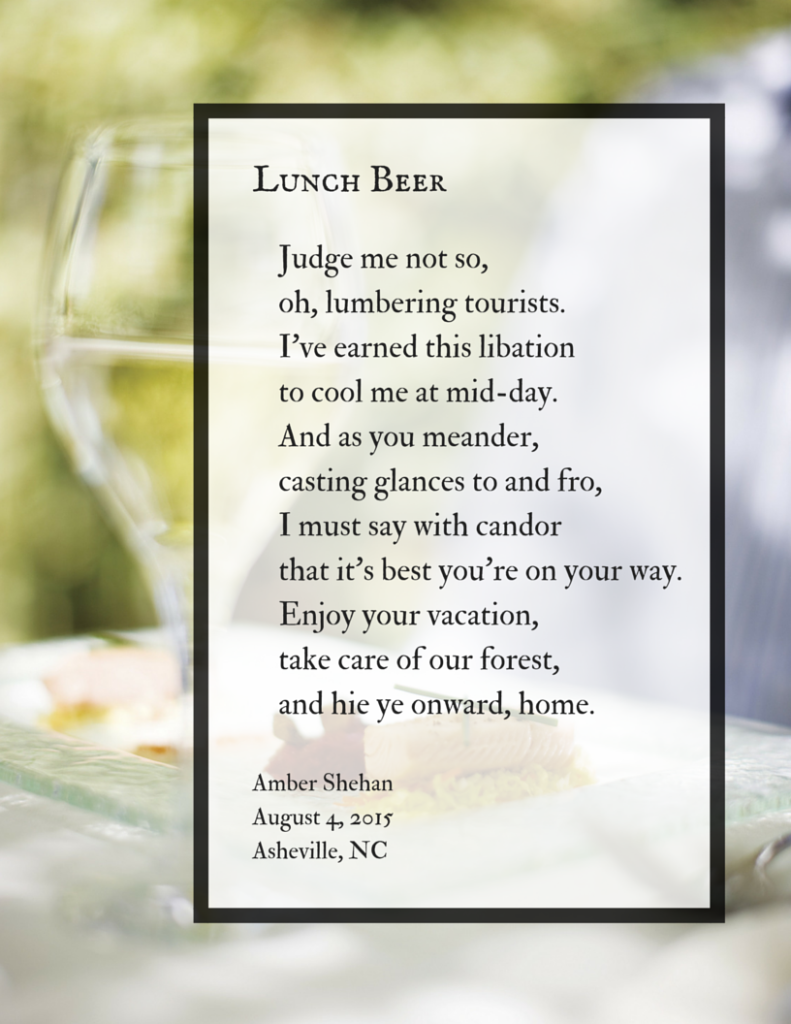 Lunch Beer - a poem by Amber Shehan