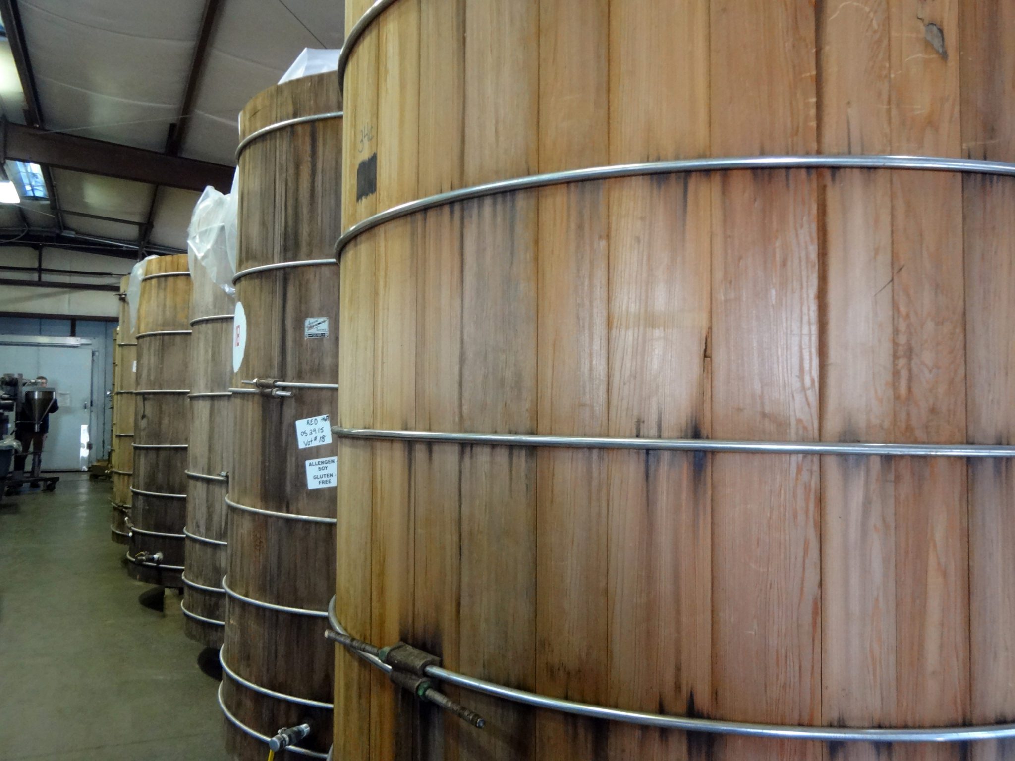 Miso Master tour, as seen on pixiespocket.com: The hand-crafted wooden vats, each with 4 tons of aging miso. 