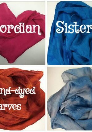 Gordian Sisters hand-dyed scarves and yarn